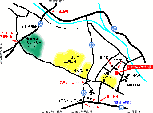 くりーんプラザ・龍の周辺地図